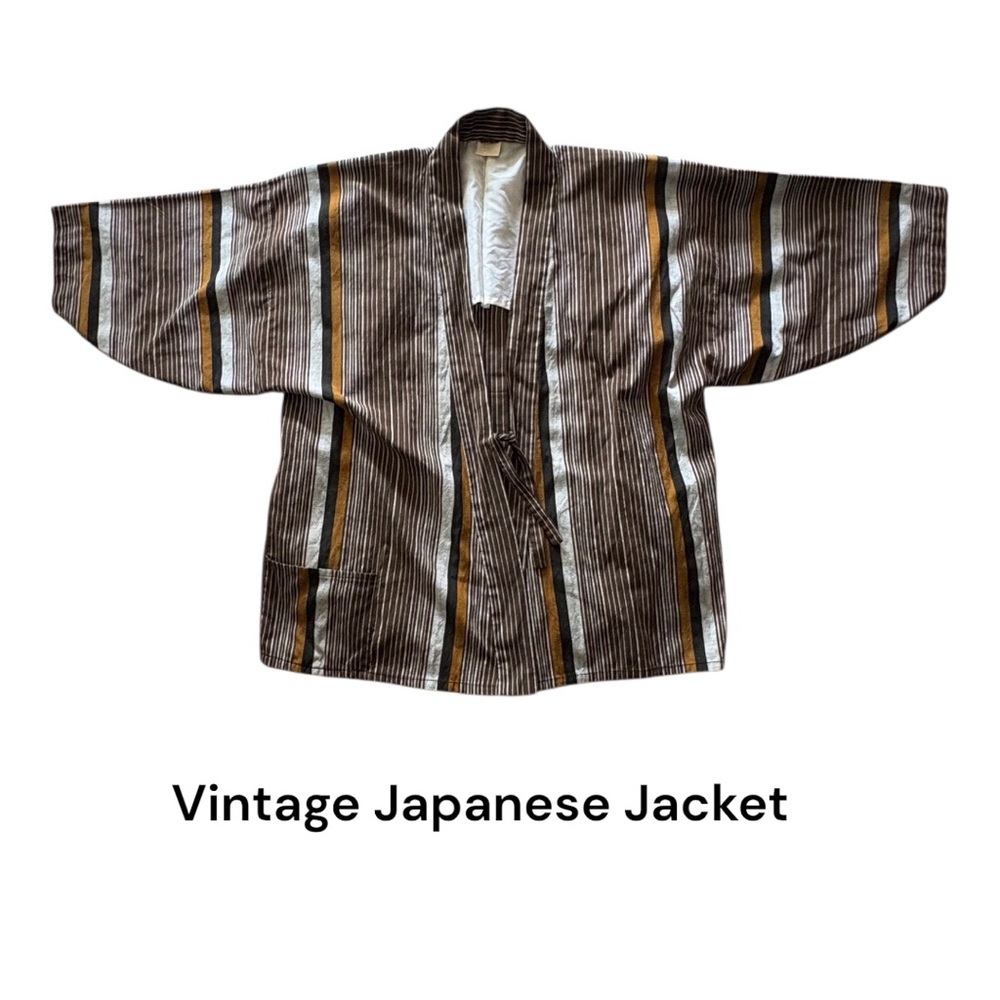 Striped Kimono-Style Jacket